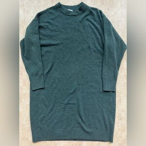 Oversized Sweater Dress By Double Zero Size L Green Cozy Fuzzy NWT $45